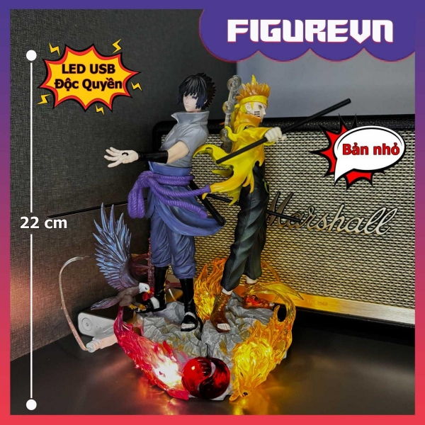 [Size Nhỏ] bộ đôi Naruto và Sasuke 22 cm có LED - Naruto