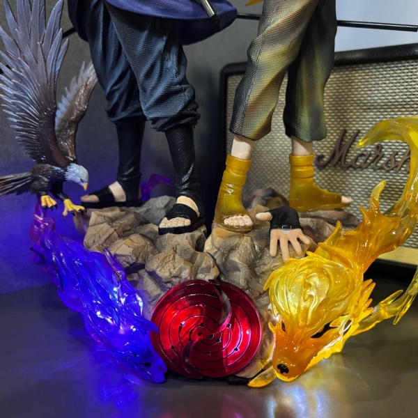 Mô hình bộ đôi Naruto và Sasuke siêu nét 38 cm có LED - Naruto