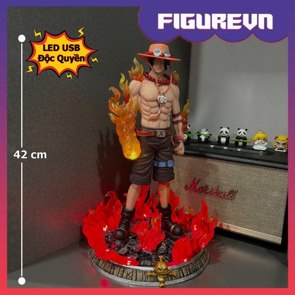 Mô hình Ace 41 cm siêu ngầu có LED - One Piece
