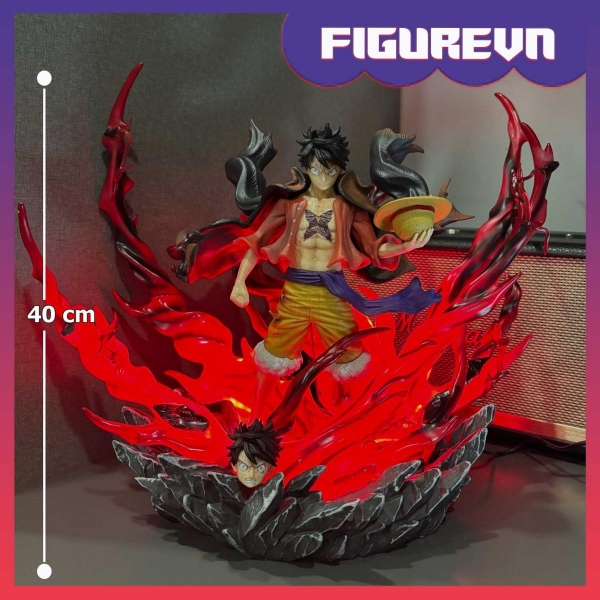 Mô hình Luffy Tứ Hoàng siêu ngầu 40 cm có LED - One Piece