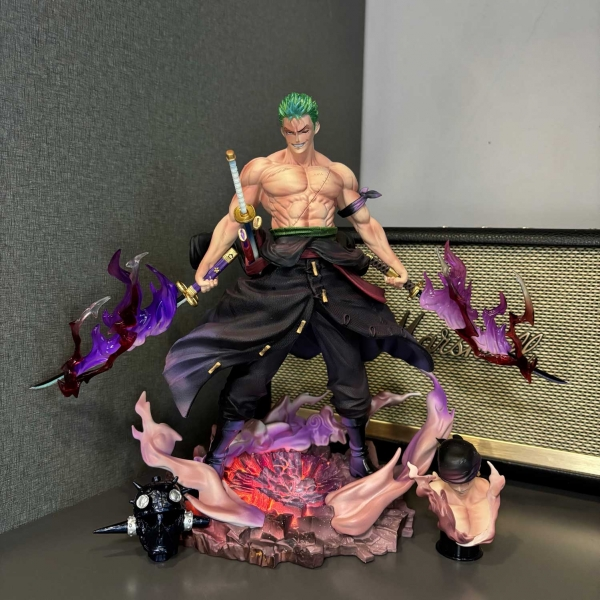 Mô hình Zoro Siêu Nét 2 đầu 28 cm có LED - One Piece