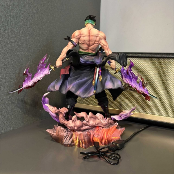 Mô hình Zoro Siêu Nét 2 đầu 28 cm có LED - One Piece