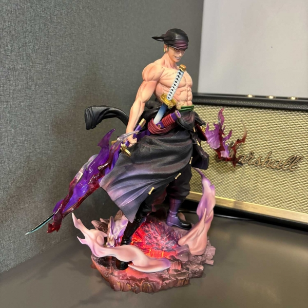 Mô hình Zoro Siêu Nét 2 đầu 28 cm có LED - One Piece