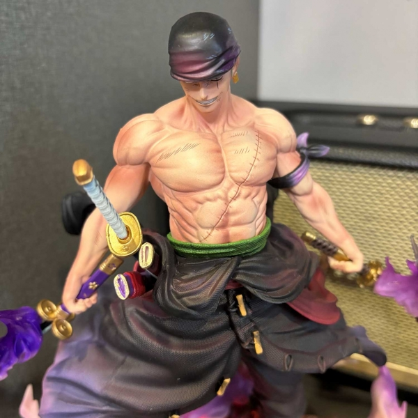 Mô hình Zoro Siêu Nét 2 đầu 28 cm có LED - One Piece