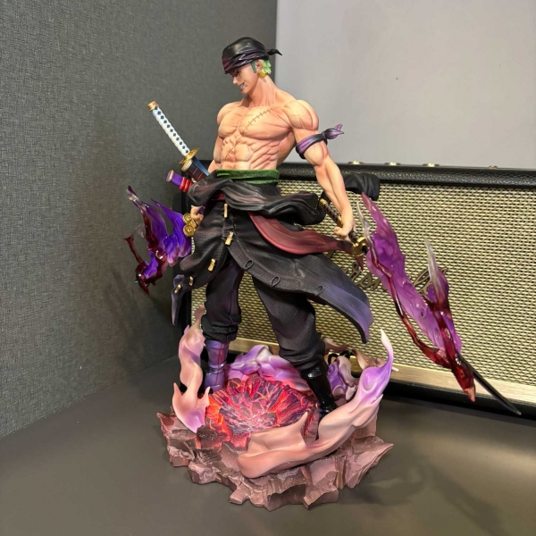 Mô hình Zoro Siêu Nét 2 đầu 28 cm có LED - One Piece