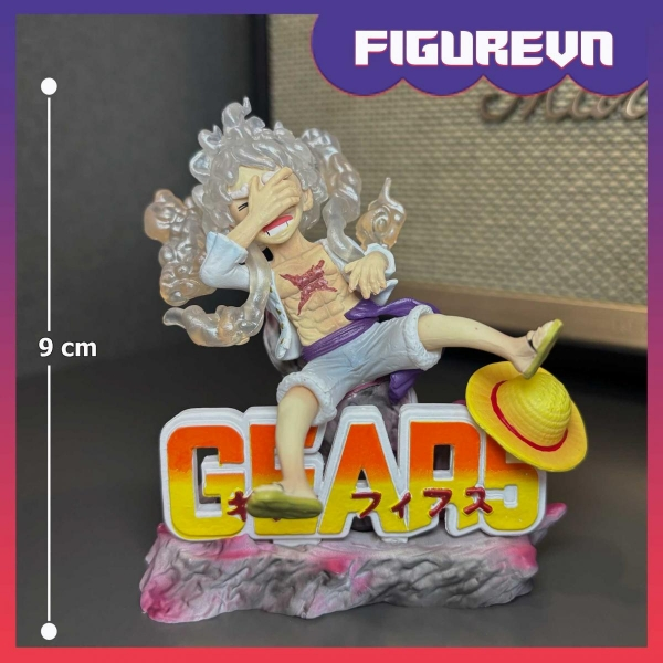 Mô hình Luffy Gear 5 ngồi cười 9 cm - One Piece
