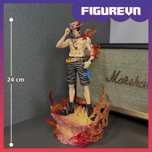 Mô hình Ace cầm nón mẫu mới 24 cm - One Piece