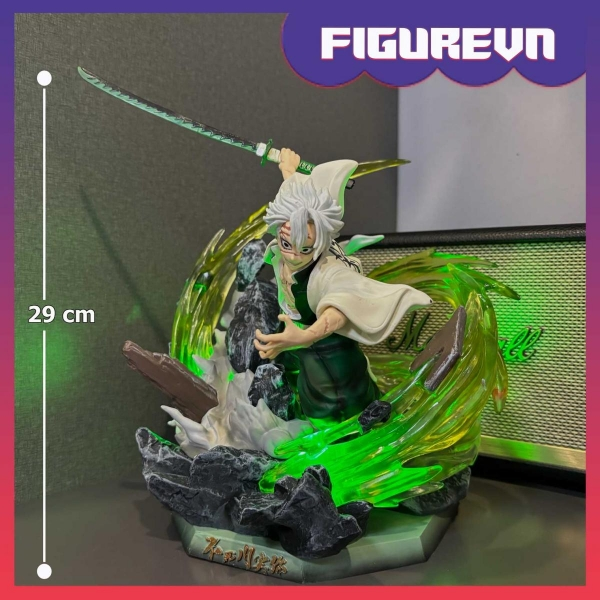 Mô hình Phong Trụ Sanemi chiến đấu 29 cm có LED usb- Kimetsu No Yaiba
